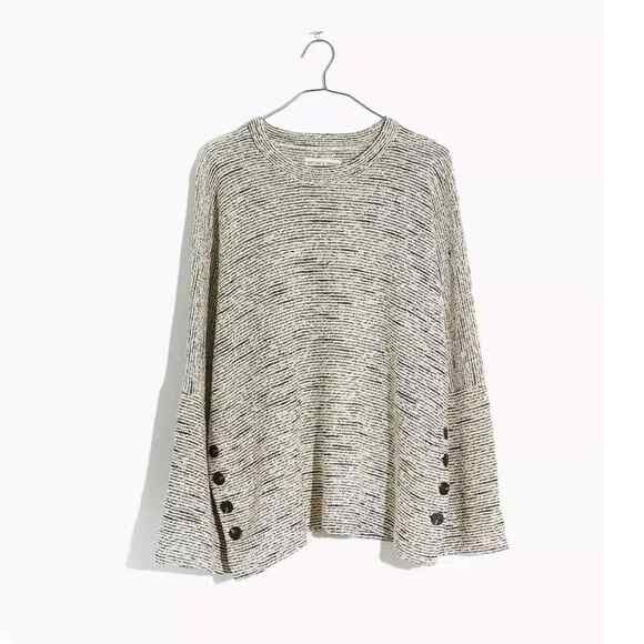 Madewell Texture & Thread Side-button Top Sweater, Size M, NWT - Picture 1 of 2